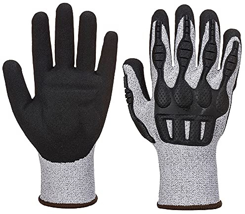 Portwest A723 TPV Impact Cut Resistant Glove Grey/Black, XX-Large