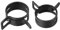 uxcell Steel Band Clamp 24mm Inner Dia Fit 25.5-27.5mm OD Hose Spring Band Type Action Fuel Line Silicone Tube Clip Clamp Black 5Pcs