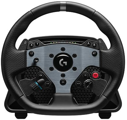 Logitech G PRO Rennlenkrad für PC, Direktantrieb 11 Nm, TRUEFORCE Force Feedback, magnetische Schaltwippen, Doppelkupplung, OLED-Display, Schnellentriegelung, PRO Tastenlayout - Schwarz