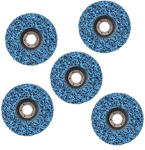 Meule de décapage de peinture de 5 pièces, disque abrasif de bande de Poly, décapant de peinture de rouille, meule de nettoyage pour meuleuse d'angle(115)