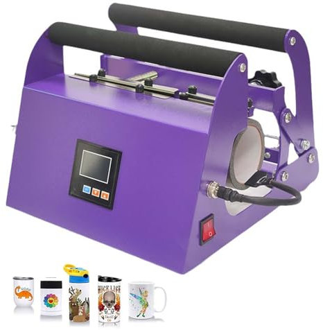110 V Actualizado Portátil 40 Oz Tambor Prensa de Calor Sublimación de Tinte Temporizador de Temperatura y Mango Sublimación de Tinte Vaso de Vidrio Botella Taza Diy Impresión Por Transferencia de Cal