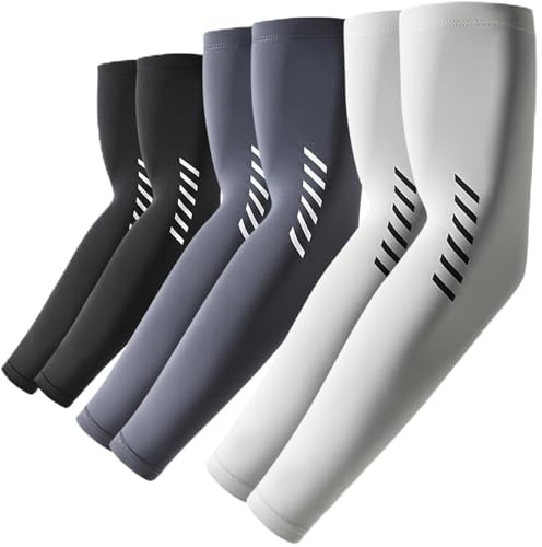 ROCK TAKIN Mangas de protección solar UV para hombres y mujeres, fundas de compresión UPF 50+ para brazos, mangas de enfriamiento para deportes y trabajo
