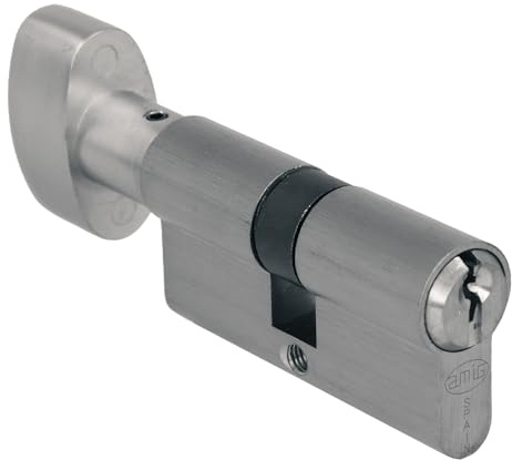 Amig - Låscylinder - Storlek: 90 mm (40-50) - 6 stift - Anti-dricks- och stötskyddssystem - Borrskydd - Inkluderar 3 nycklar - 65 mm fästskruv