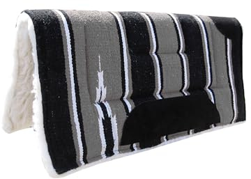 Aces Equine Sottosella Western Numnah Cow Boy in pile grigio 81 x 81 cm spessore 3,5 pollici