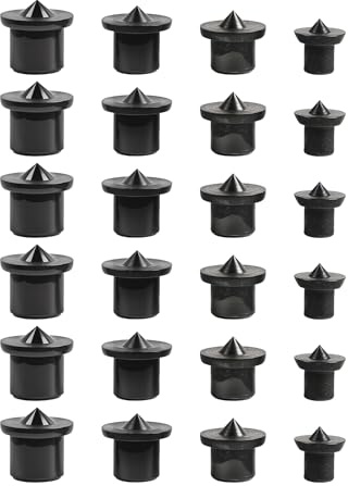 24 Pcs Dowel Centre Points Set 6/8/10/12mm,Steel Tenon Center Pins Woodworking Alignment Tool for Furniture Joints, Wood Dowel Marker for Accurate Drilling