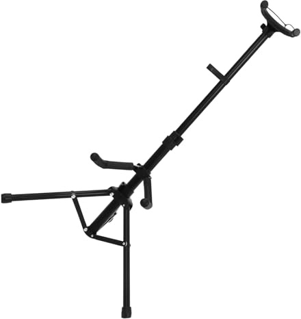 GETAJGHSD Soporte para Violín Plegable y Compacto en Color Negro Autobloqueo por Gravedad, Fabricado en Abs y Acero para Exhibición y Almacenamiento Vertical