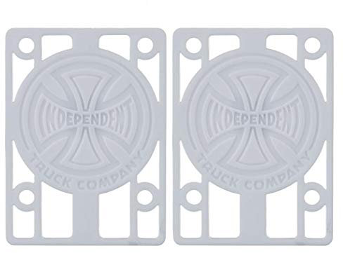 Independent Trucks Skateboard Risers 1/8 Zoll Weiß (Paar) Riser-Pads (hart)