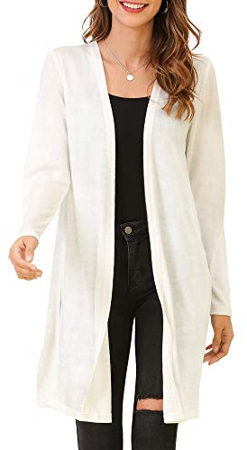 MessBebe Cardigan Mujer Largos Camisa Chica Rebeca Largo Sexy Chaqueta de Punto Delgada para Mujer Fiesta Casual Citas Primavera Verano Otoño
