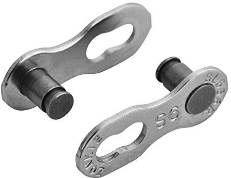 zonkie Kettenglieder, 9-fach Verschlussglied Missinglink Kettenschloss, Silber, 2 Stück