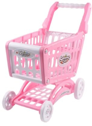 AMSLSIU Carrito de Compras para niños, Carrito de supermercado, Juguete para niños 3 años en adelante, Regalo Fiesta, Color Rosa