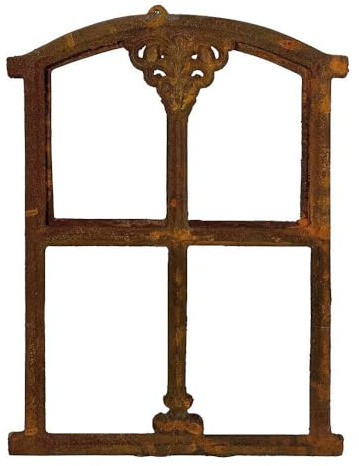 zeitzone Stallfenster zum Öffnen Gusseisen Rostig klappbar Nostalgie Antik-Stil 46x30cm