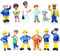 Philoctes 12 Stück Feuerwehrmann Sam Actionfigur, Feuerwehr Kuchendeko, Tortendeko Figuren Set, Cupcake Topper Geburtstag Party Supplies für Kinder