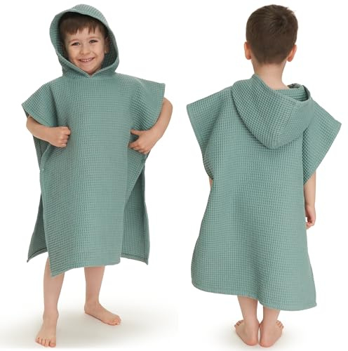 ZICOTO Soft Hooded Beach Towel for Kids - Cute Towel for Babies and Toddler Made of Waffle Cotton - Perfect Lightweight and Absorbent for Bath, Beach, Pool