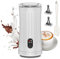 Ovetedot Mousseur à Lait Électrique 4 en 1, Silencieux, Automatique, de Lait Chaud & Froid mousse pour Latte, Cappuccino, Macchiato (Blanc)
