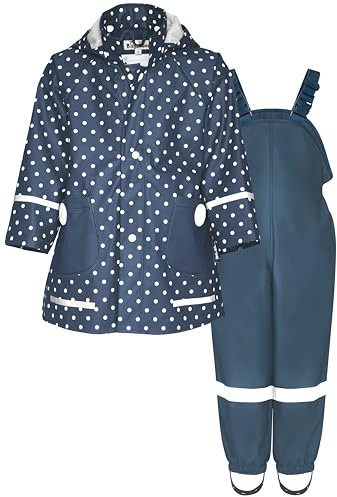 Playshoes Traje impermeable de dos piezas para barro, Puntos Azul Uni, 92