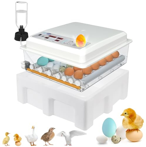 Incubadora automática de huevos 24-36 huevos, volteamiento de humectación, Mire-huevo, 4 modos, gallinas patos gansos palomas