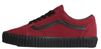 Vans Old Skool Creeper trainers in burgundy and red