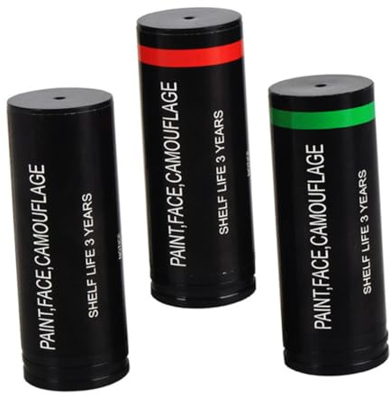 SHINEOFI Lot de 3 Peintures de Camouflage Visage Crème Camouflage Corps 3 Couleurs Huile Visage sans Danger Peau Chasse et Activités Extérieures