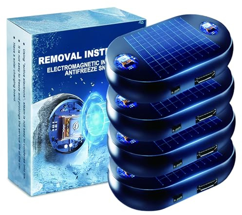 Electromagnetic Car Defroster – Solar-Powered Windscreen De-Icer with 360° Anti-Freezing, Fast Ice Removal, Rechargeable Winter Car Heater for Frost Prevention 4pcs