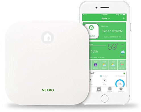 Netro Controlador inteligente de riego, Wifi, Tiempo Aware, acceso remoto, 6 Zona, compatible con Alexa