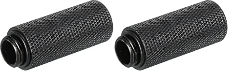 sourcing map 2 stycken kontakter till uttag Extender Fitting G1/4 x 40 mm för vattenkylning svart