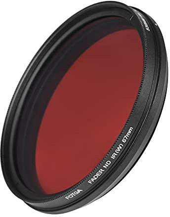 ERYUE Filtre, Filtre Infrarouge réglable 67 mm Filtre d'objectif à Rayons X IR Pass Variable de 530 nm à 750 nm Compatible avec l'appareil Photo Reflex numérique