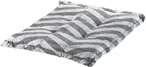 KADAX Sitzkissen, 46x46x5cm Gartenstuhlauflagen aus Baumwolle, Sitzauflagen, Weiche Polsterauflagen für Gartensessel, Sitzpolster, Gartenmöbel-Kissen (Grau)