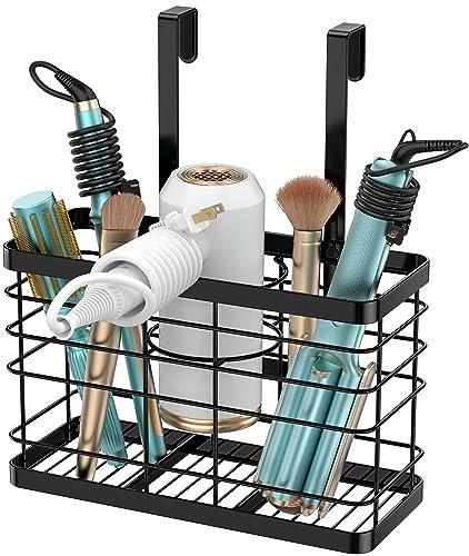 Vecallo Hair dryer holder cabinet door - Hair tool organizer wall mount
