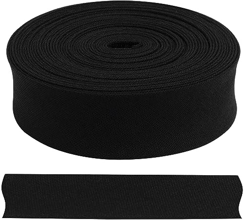 AERZETIX - C68014 - Cinta al sesgo tira decorativa 4.5 metros x 18mm - color negro - en poliéster/algodón