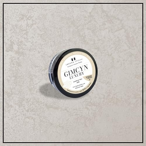 Impera Italia Gimcyn Luxury - Textured, Iridescent, Metallic Wall Paint Sample Pot. Includes 50g of Paint - Covers 0.25SQM - In Colour DIAMOND.