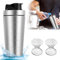 Aicharynic Shaker per Proteine in Acciaio Inox, 750 ml, con Sfera a Spirale, Senza BPA, per il Fitness