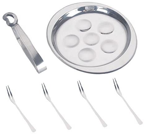 Ciieeo Posate Acciaio Resistente Utensili Cucina Per Lumache Piatto Forchette e Forchette Stoviglie Per Lumache in Acciaio Antiruggine