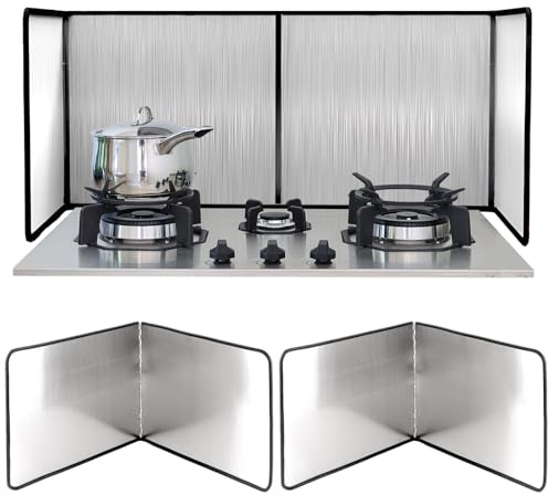 YAYODS 2 Stück Spritzschutz Küche - 40x30x30cm Spritzschutz Herd Faltbar - Spritzschutz Küchenrückwand - Spritzschutz Wand mit Antihaftbeschichtung - Küchen Spritzplatte Herd für Kochen, Braten