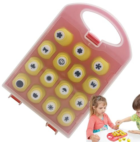 yakermur Scrapbook-Stanzer-Set zum Basteln, Papierlocher für Kinder - Kinder-Papierlocher-Bastelset - Glattes Schneidewerkzeug für Scrapbooking, Fotoalben, Journaling und Grußkarten