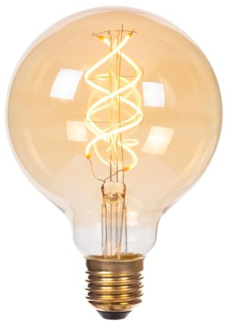 LUCIDE G95 - Ampoule filament - Ø 9,5 cm - E27-1x4,9W 2200K - Ambre
