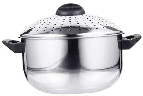 DONFAMDS Olla De Acero Inoxidable Para Fideos De 24 Cm, Rápida y Ligera, Resistente Al Óxido, Utensilios De Cocina Para Hervir y Escurrir, Cocina Doméstica y Profesional