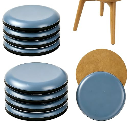 Patins Glisseurs pour Meubles 8pcs 40mm Auto-Adhésifs en Téflon Rond, Patin Meuble Glisseur pour Chaises Canapé Table Bureau, Dessous de Chaise Anti-Bruit et Protection Sol, Déplacer Meuble Facilement