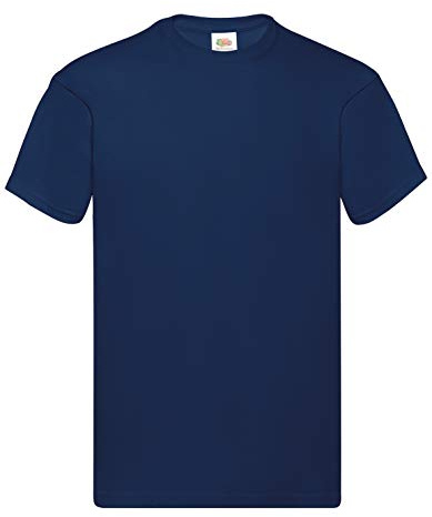 Fruit of the Loom Original T., T-Shirt Uomo, Blu (Navy 32), X-Large(Pacco da 5)