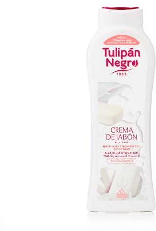 Tulipán Negro - Gel de Baño Crema de Jabón, Limpieza Suave y Nutritiva, Gel de Ducha Hidratante para Uso Diario, 650 ml