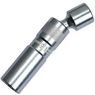 DPTOOL 16 mm Joint Universel Douille Magnétique Bougies d'allumage à paroi mince 3/8 Clé à Bougie Outil de Démontage de Douille Pivotante 12pt 96L (16 mm) Compatible avec BMW