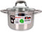 Quttin New Caesar Professioneller Kochtopf für Induktionsherde und Backofen, kleiner Kochtopf aus Edelstahl, antihaftbeschichtet, mit Glasdeckel und Griffen, 20 cm/2,5 l, geeignet für alle Arten von