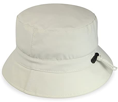 fiebig Ginny Sombrero de lluvia con banda flexible | Sombrero de pescador para exteriores con forro de algodón ligero | Ajuste cómodo para todo el año, naturaleza, 58