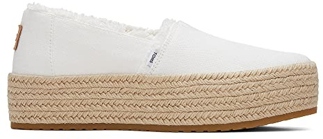 Toms Damen Valencia Plattform, Weiß, 40 EU