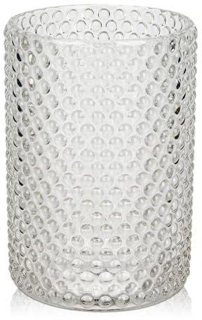 Hollyone 14 cm transparente Glasvase für Blumen, moderne Dekovase für Heimdekoration, Hochzeit, Kamin, Party, Tisch, Regal, Wohnzimmer
