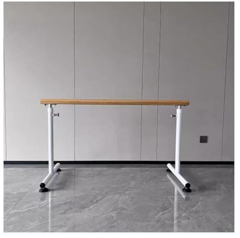 XAoSCd Verstellbare 80–120 cm Große Ballettstange, Tanzstangen-Übungsausrüstung, Mobiles Freistehendes Tanzstudio, Stretching-Fitness-Barre-Stange (Weiß, 150 cm)