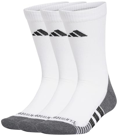 adidas Mixte PERFORMANCE CLIMACOOL CUSHIONED CREW 3P, White/Black, 40-42