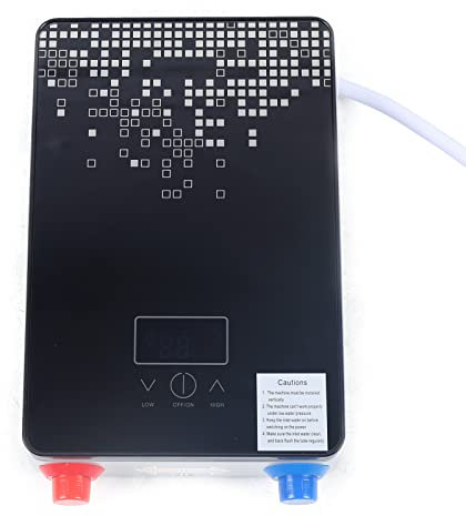 MINRS Elektronischer Durchlauferhitzer 6500W Elektrischer Warmwasserbereiter mit Handbrause LED-Digital-Temperaturanzeige Durchlauferhitzer 220V Einstellbare Temperatur 30-55℃