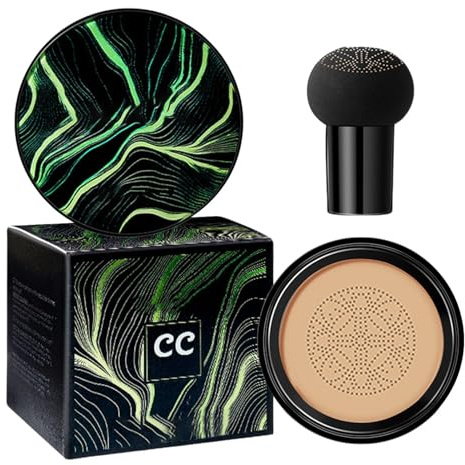 Maquillaje de miel y pino, base de cabeza de hongo CC Cream con cojín de aire, base de crema BB hidratante de larga duración, cojín de aire con cabeza de hongo, corrector en crema CC