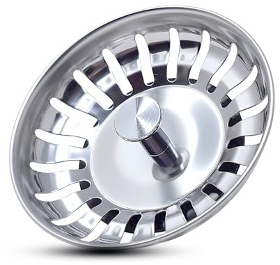 Luxe House Kitchen Sink Strainer Plug, 304 Stainless Steel, Food Catcher, Size 78mm