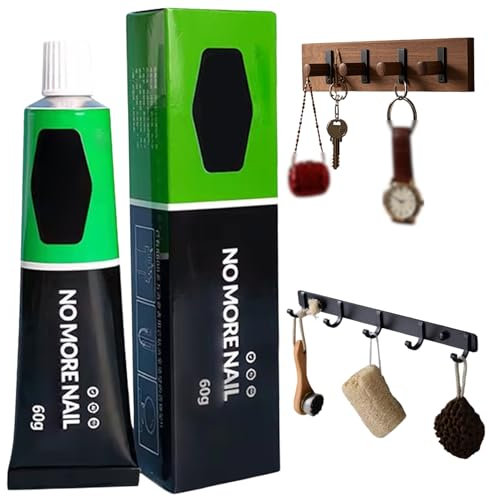 Pegamento adhesivo multiusos de 60 g, resistente al agua y sin necesidad de taladrar, para metal, plástico, madera, acrílico, vidrio y piedra.